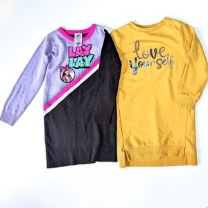 That Girl Lay Lay & Wonder Nation "Love Yourself Sweat & Sweatshirt Dress Bundle